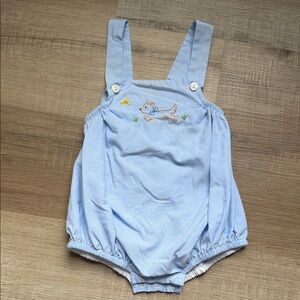 Charming Light Blue Kids Bodysuit with Embroidery